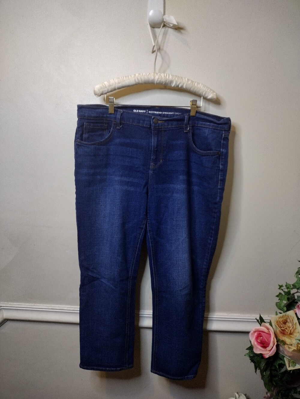 Old Navy Dark Blue Boyfriend Straight  Women's Jeans Size 16 Regular